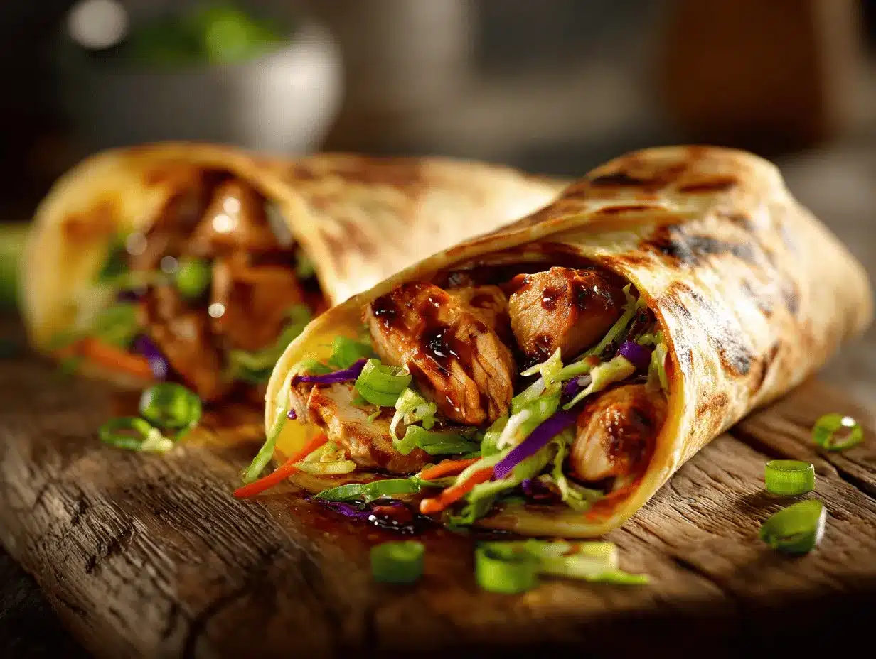 Teriyaki Chicken Wrap preparation steps