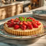 Vanilla Custard Strawberry Tart - featured image