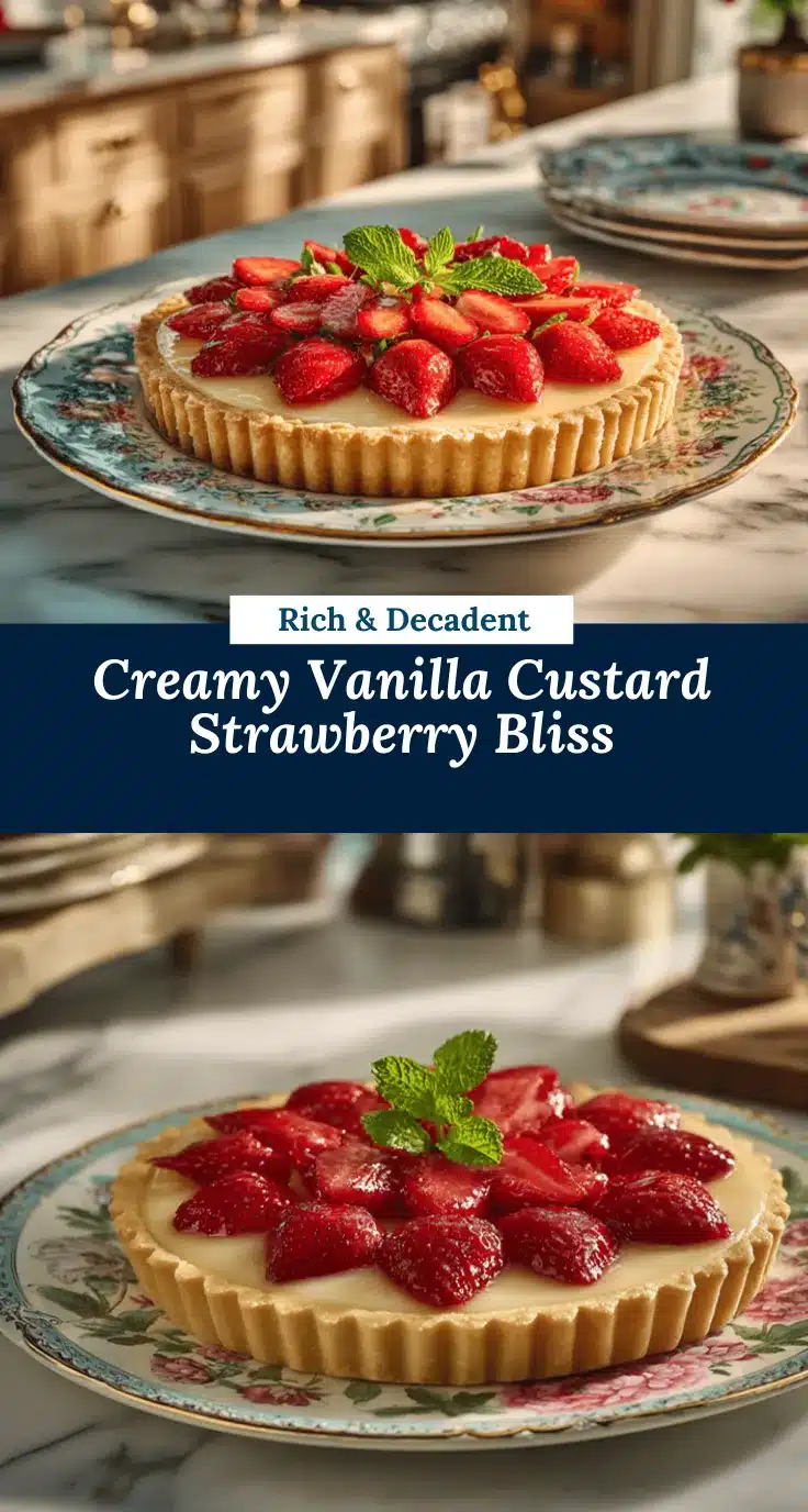 Vanilla Custard Strawberry Tart recipe