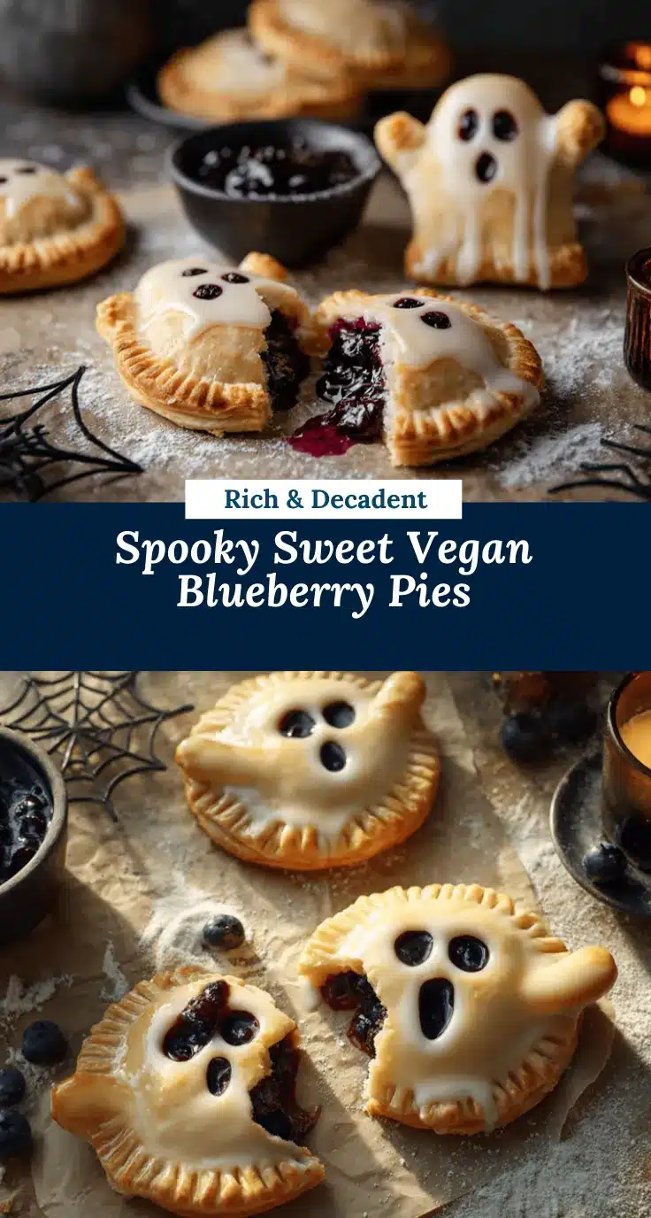 Vegan Blueberry Ghost Hand Pies recipe