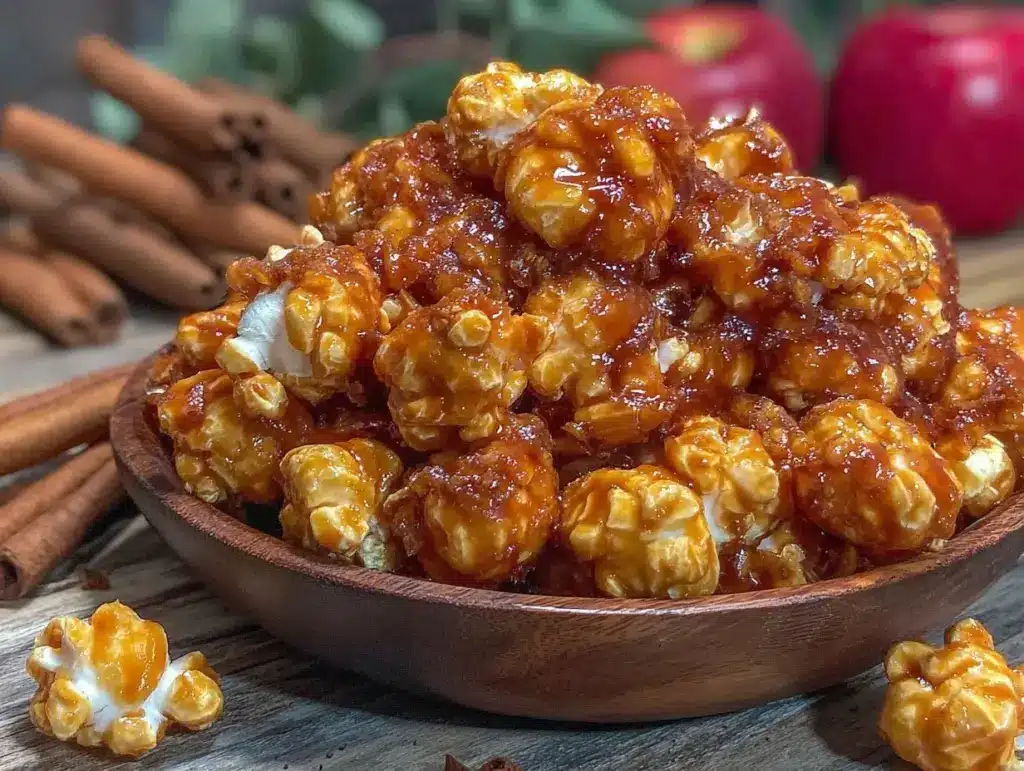 apple cider caramel corn - featured image