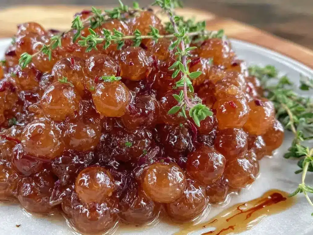 apple cider caviar pearls - featured image