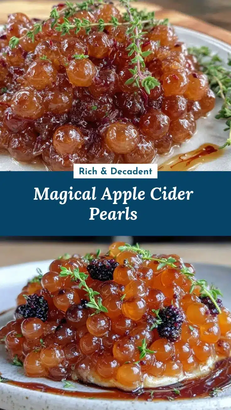 apple cider caviar pearls recipe