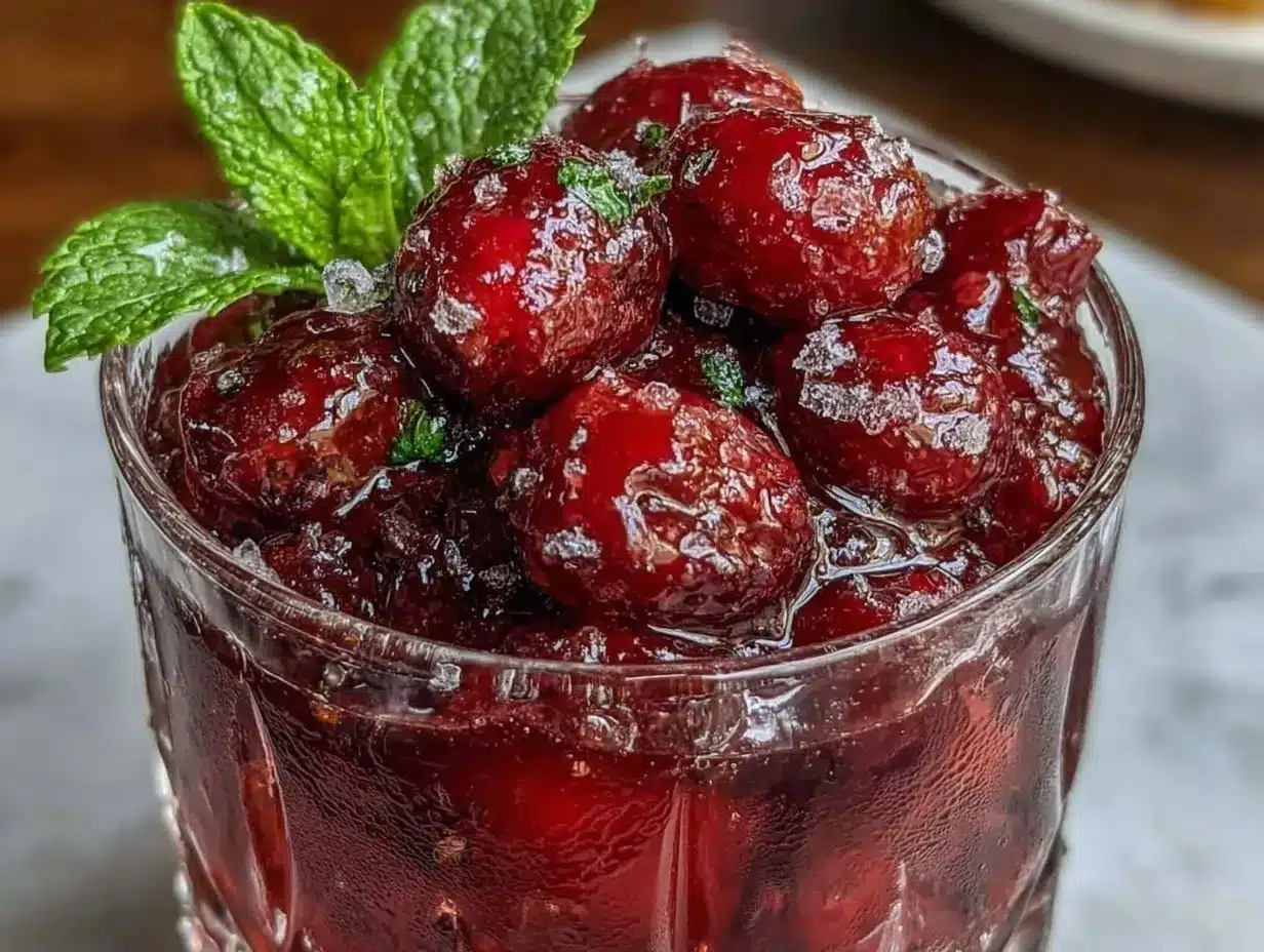 candied cranberries preparation steps