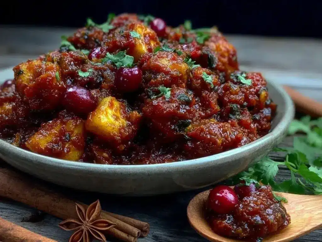 cranberry and apple chutney - featured image