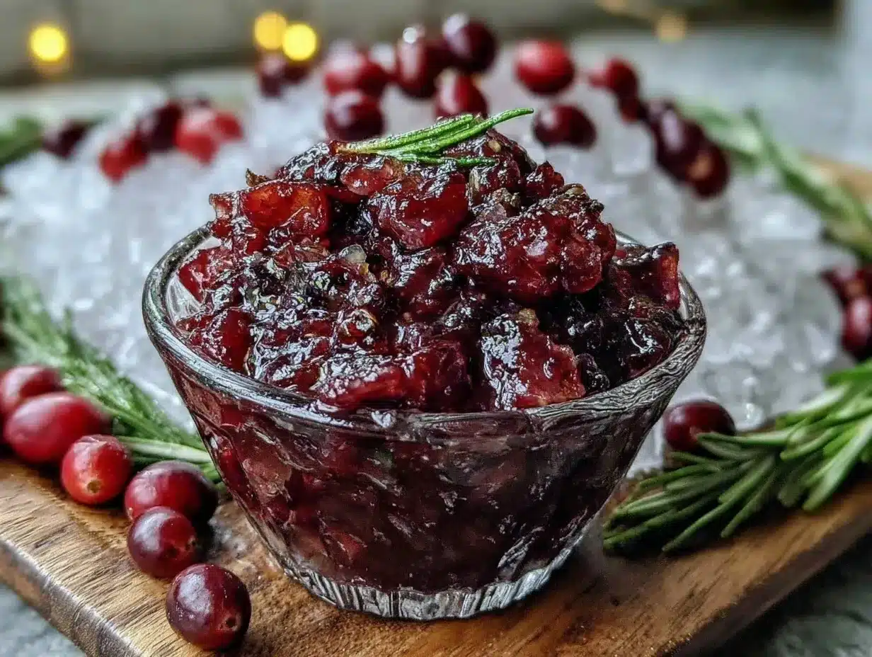 cranberry and red wine mignonette preparation steps