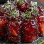 cranberry consommé aspic - featured image