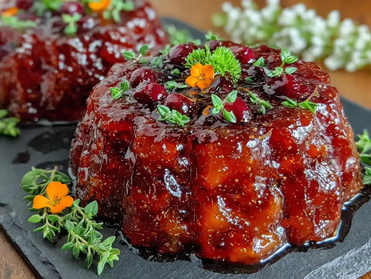 cranberry consommé aspic preparation steps