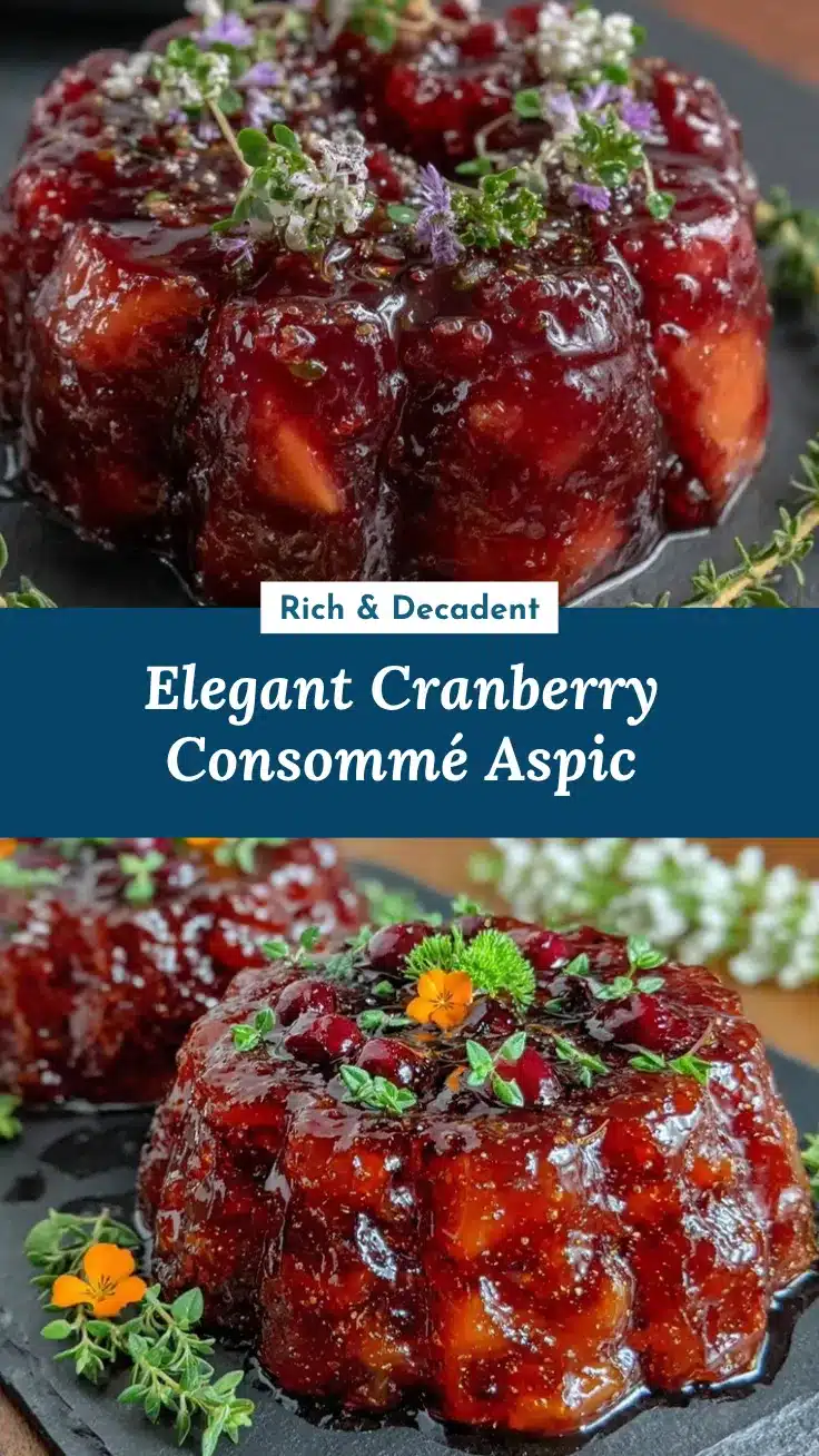 cranberry consommé aspic recipe