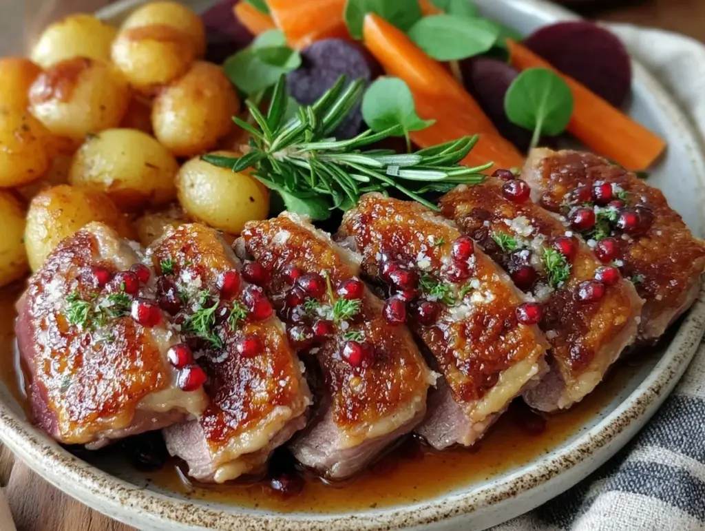 cranberry-juniper duck breast - featured image