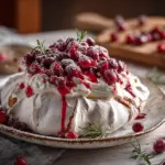 cranberry pavlova - featured image