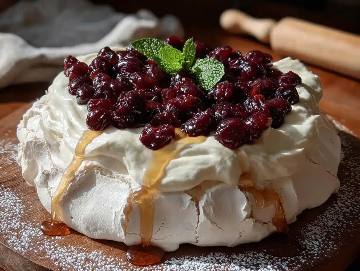 cranberry pavlova preparation steps