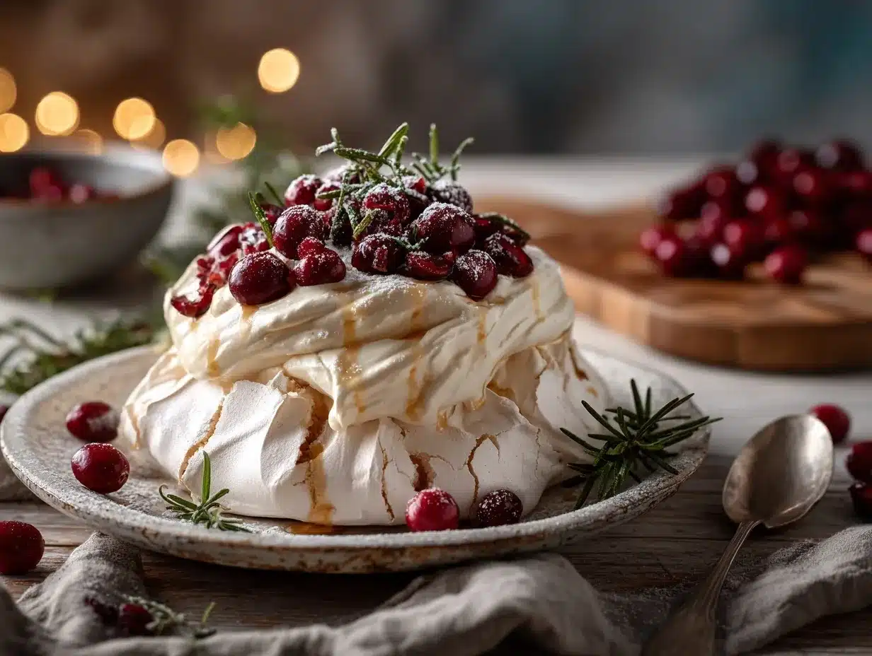 cranberry pavlova preparation steps