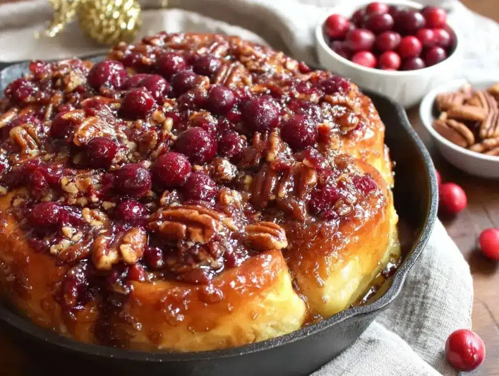 cranberry pecan sticky buns - featured image