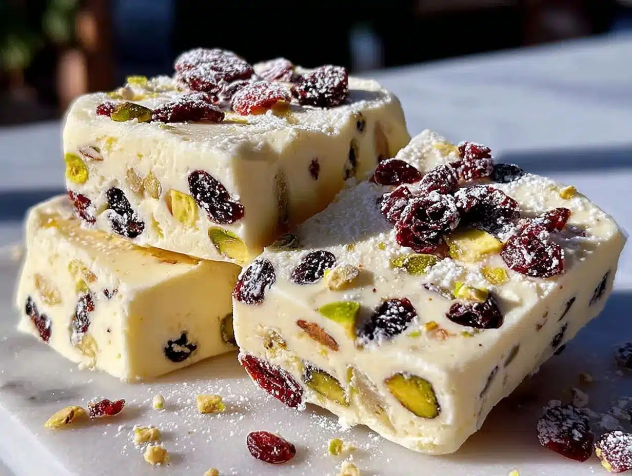 cranberry pistachio nougat preparation steps