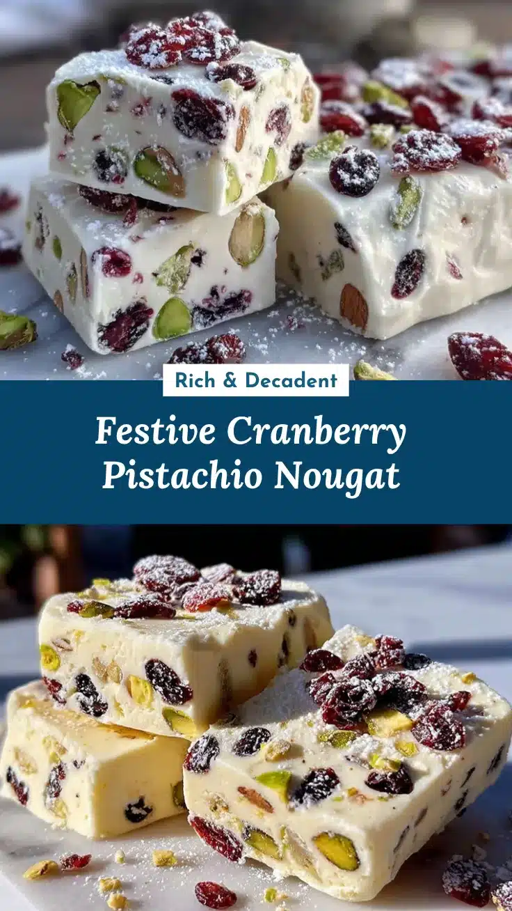 cranberry pistachio nougat recipe
