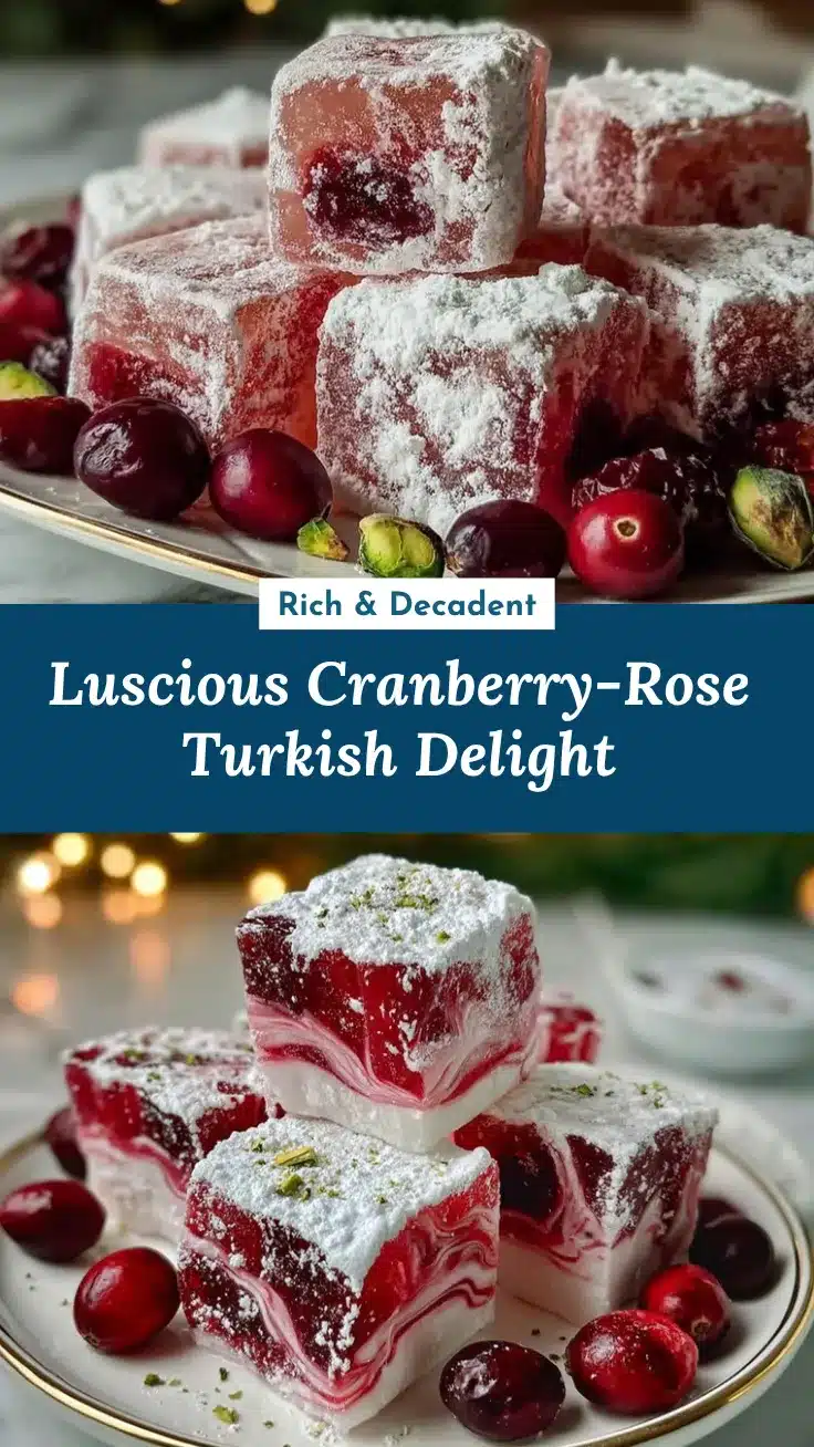 cranberry-rose Turkish delight recipe