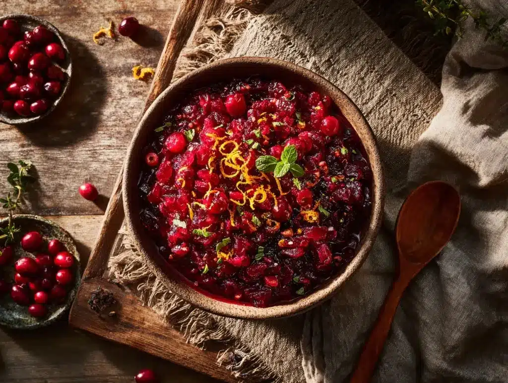 lacto-fermented cranberry relish - featured image