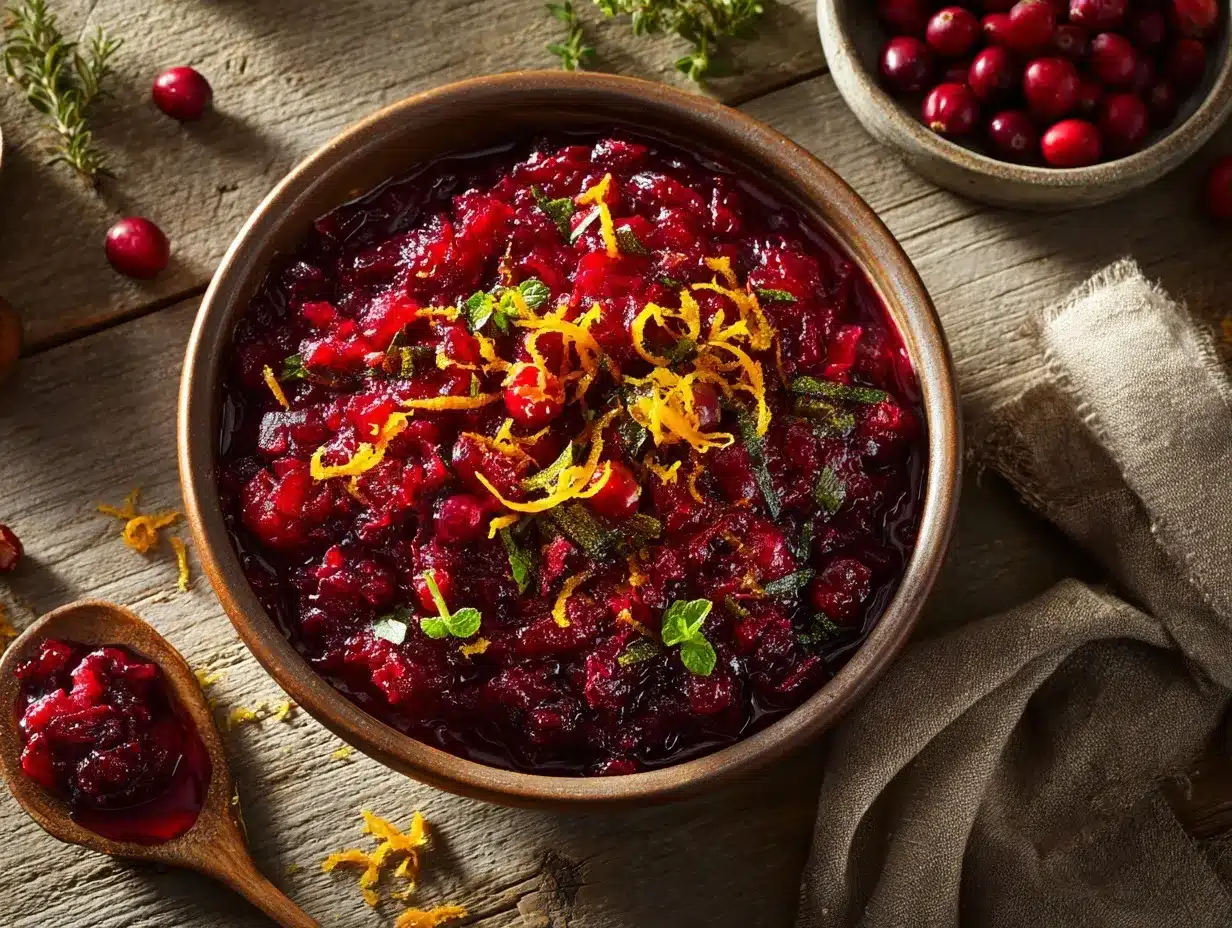 lacto-fermented cranberry relish preparation steps