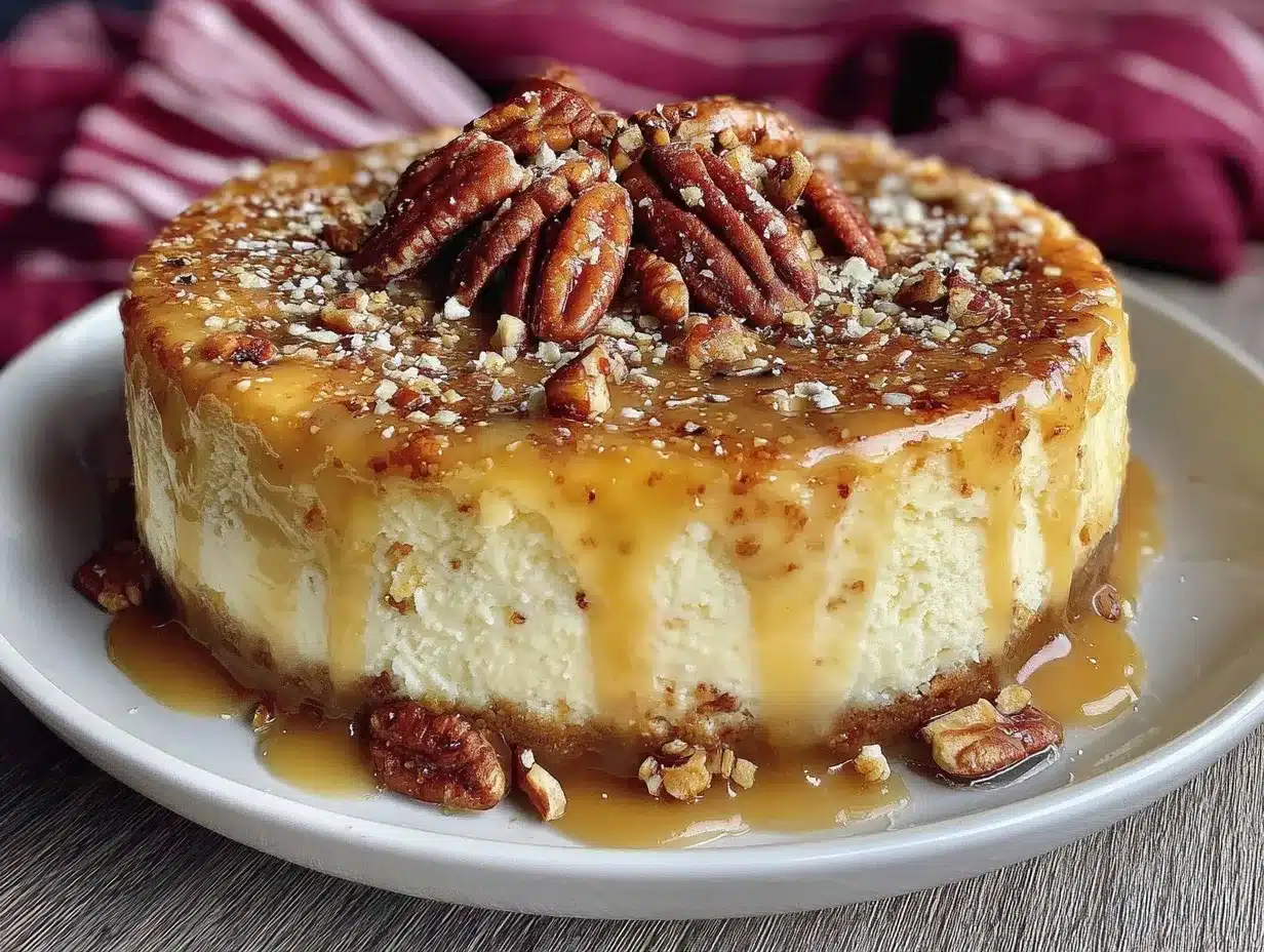 Maple Bourbon Crème Brûlée Cheesecake preparation steps