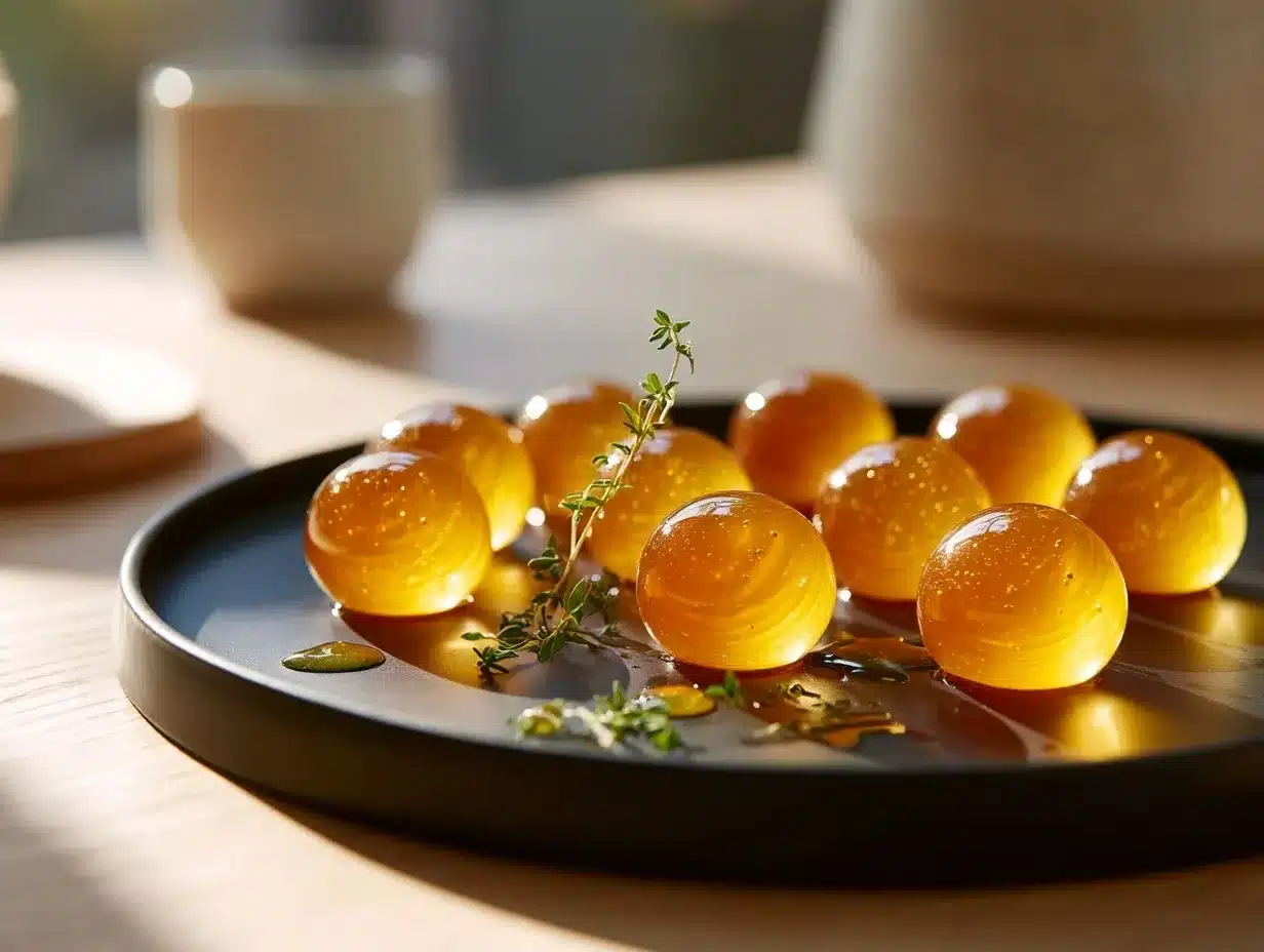 Maple Bourbon Spheres preparation steps