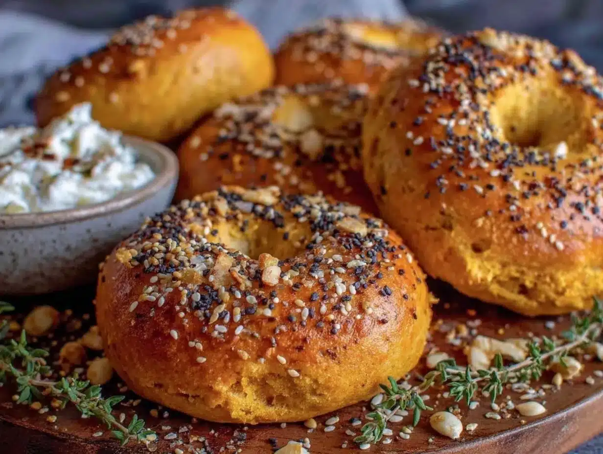 pumpkin bagels preparation steps