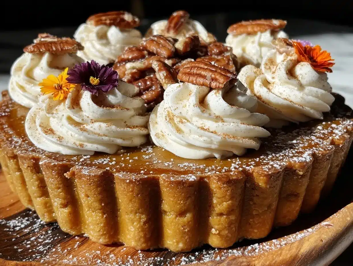 Pumpkin Diplomat Cream Tart preparation steps