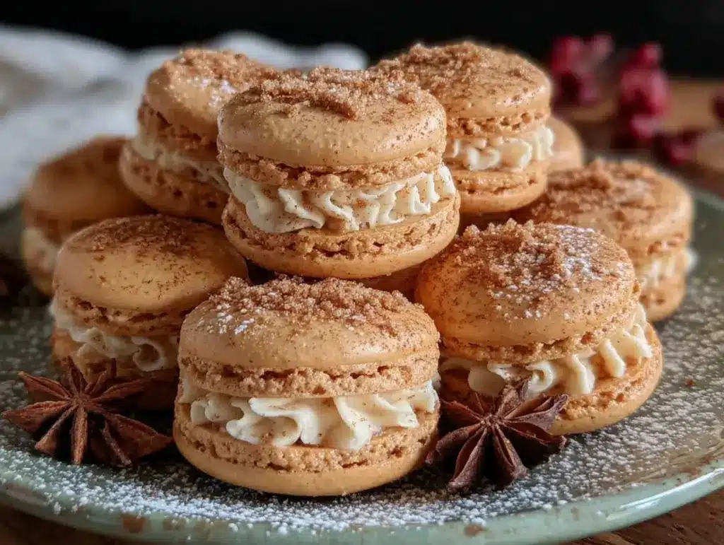 pumpkin spice macarons - featured image