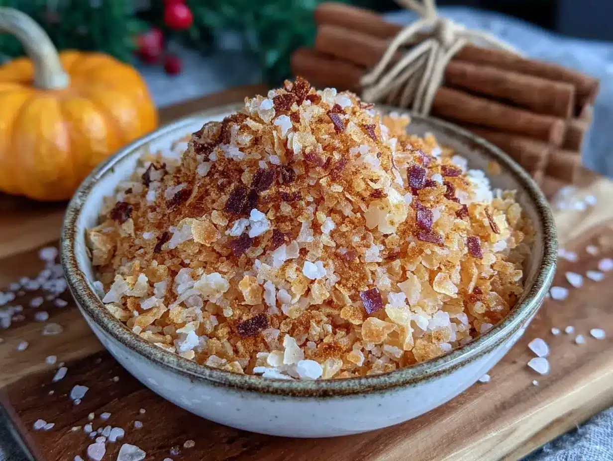 pumpkin spice salt flakes preparation steps