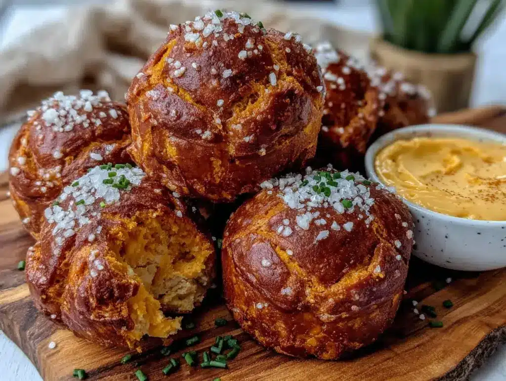 sweet potato pretzel rolls - featured image