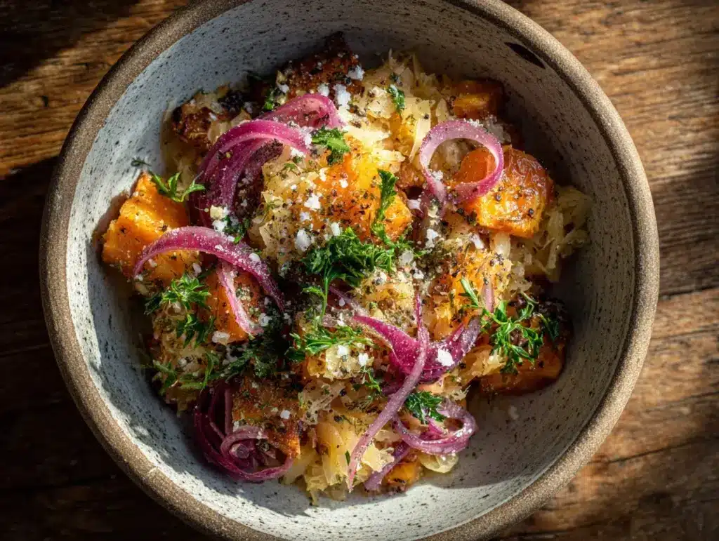 sweet potato sauerkraut - featured image