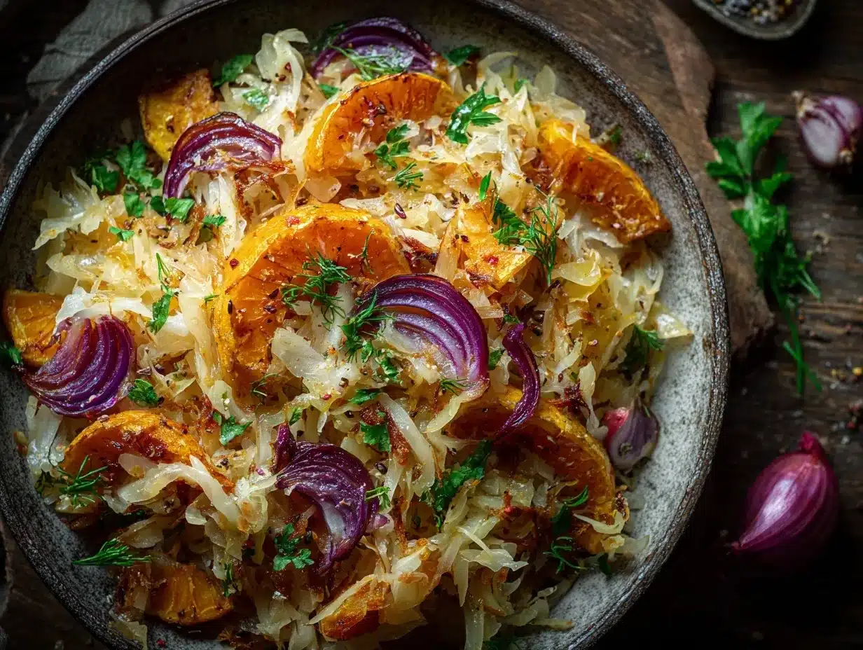 sweet potato sauerkraut preparation steps
