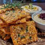 sweet potato sesame crackers - featured image