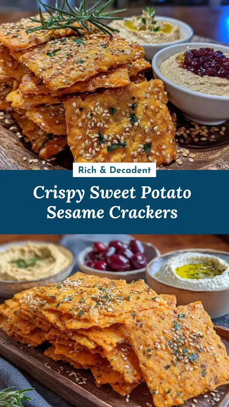 sweet potato sesame crackers recipe