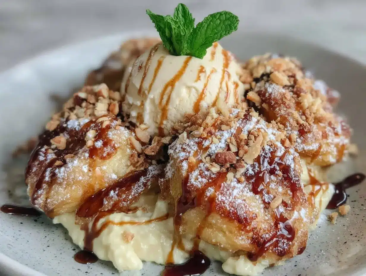 sweet potato tempura ice cream preparation steps