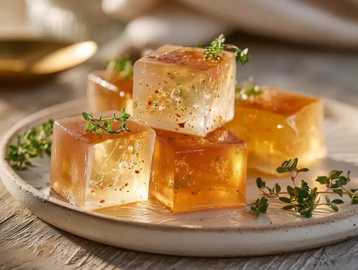 turkey consommé gelatin cubes preparation steps