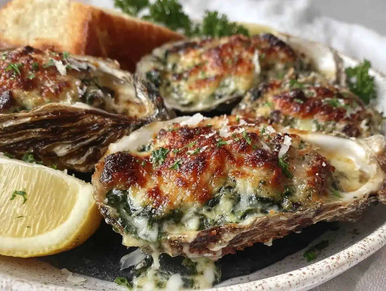 baked oysters Rockefeller preparation steps