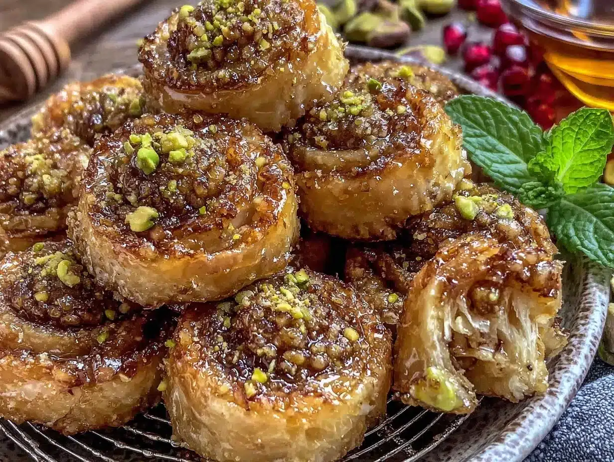baklava pinwheel cookies preparation steps