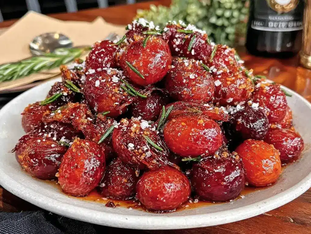 balsamic roasted grapes - featured image