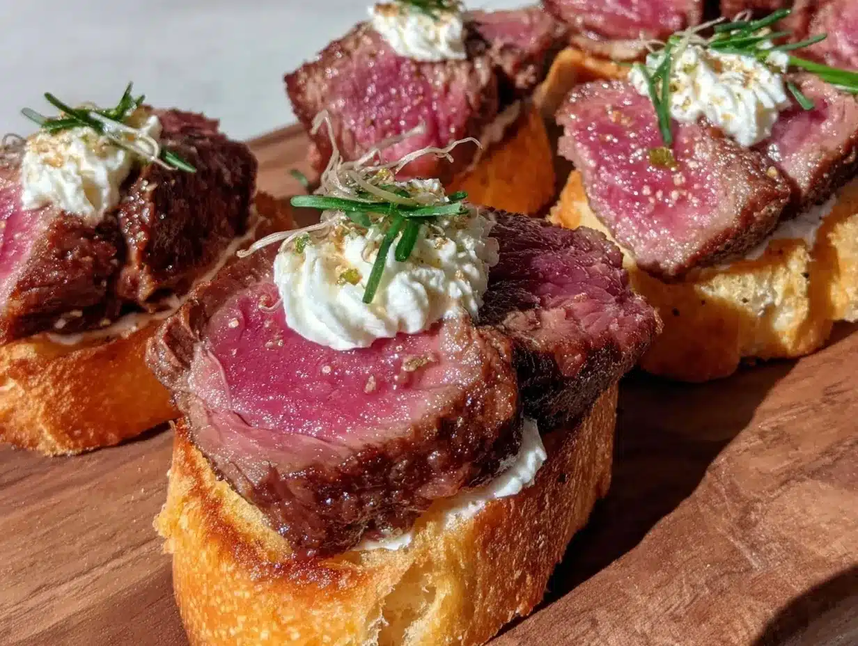 beef tenderloin crostini preparation steps
