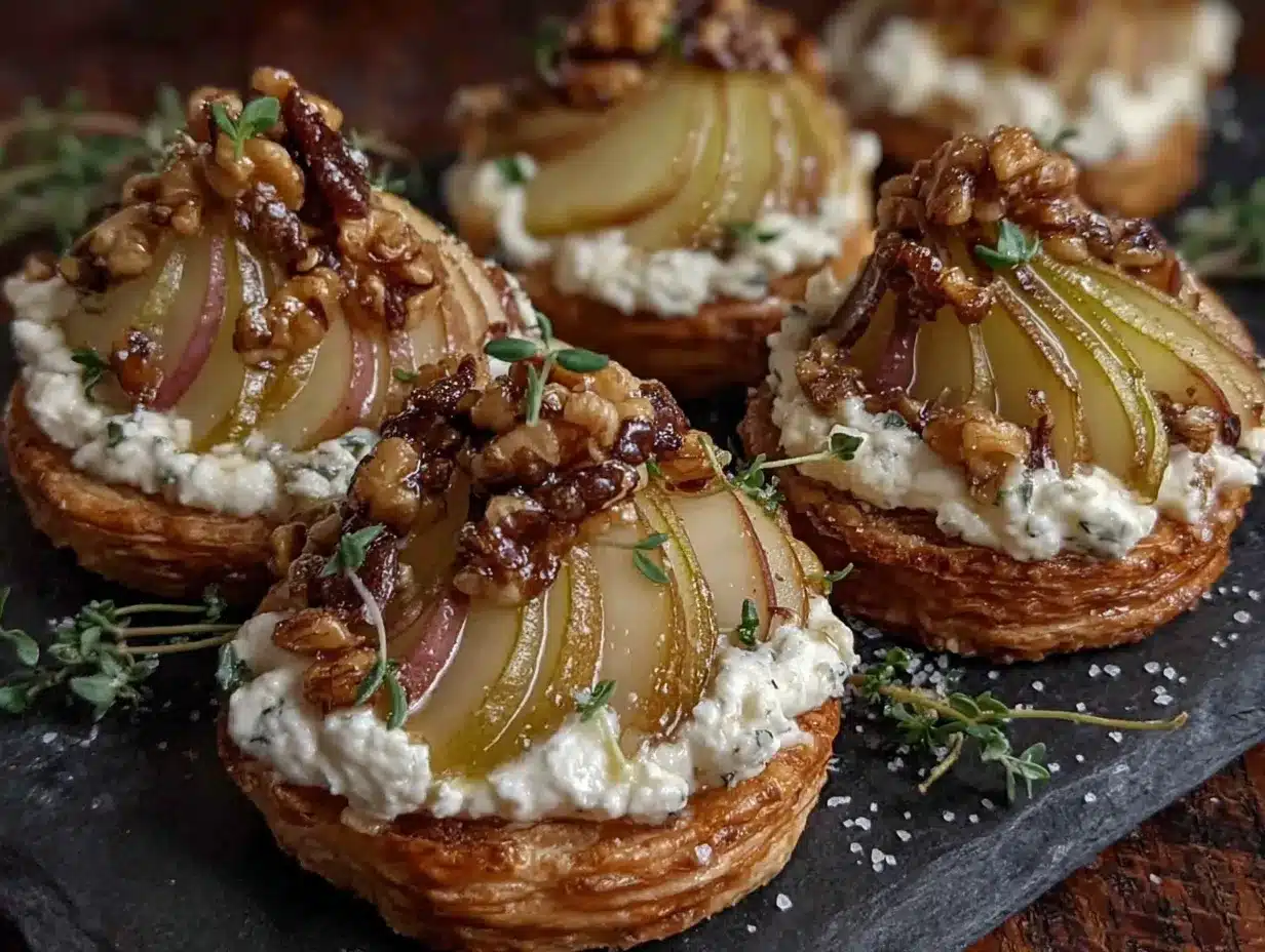 Blue Cheese Pear Tartlets preparation steps