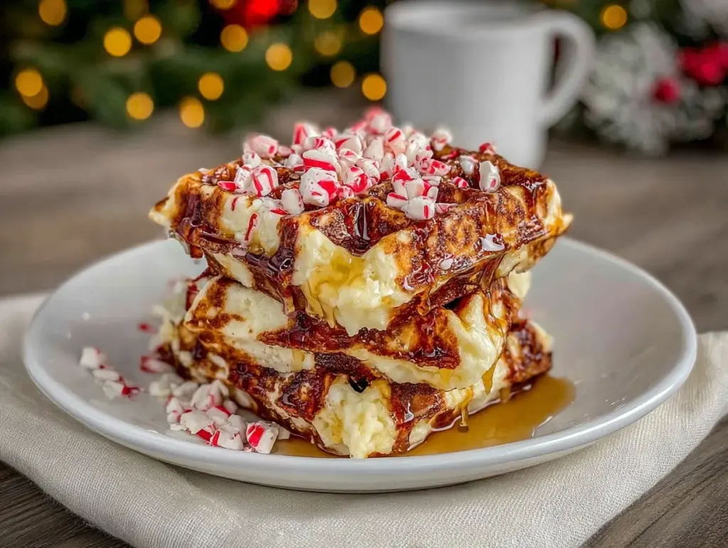 Candy Cane Waffles - featured image
