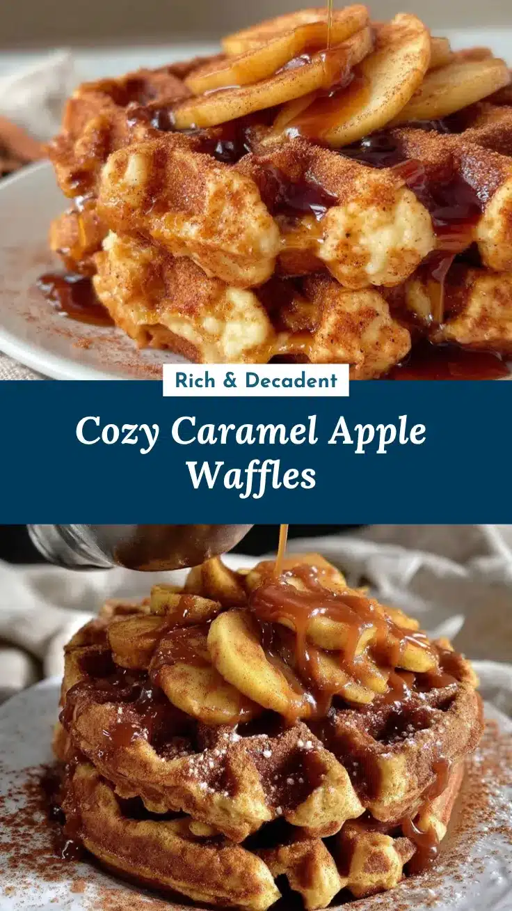 Caramel Apple Cinnamon Waffles recipe