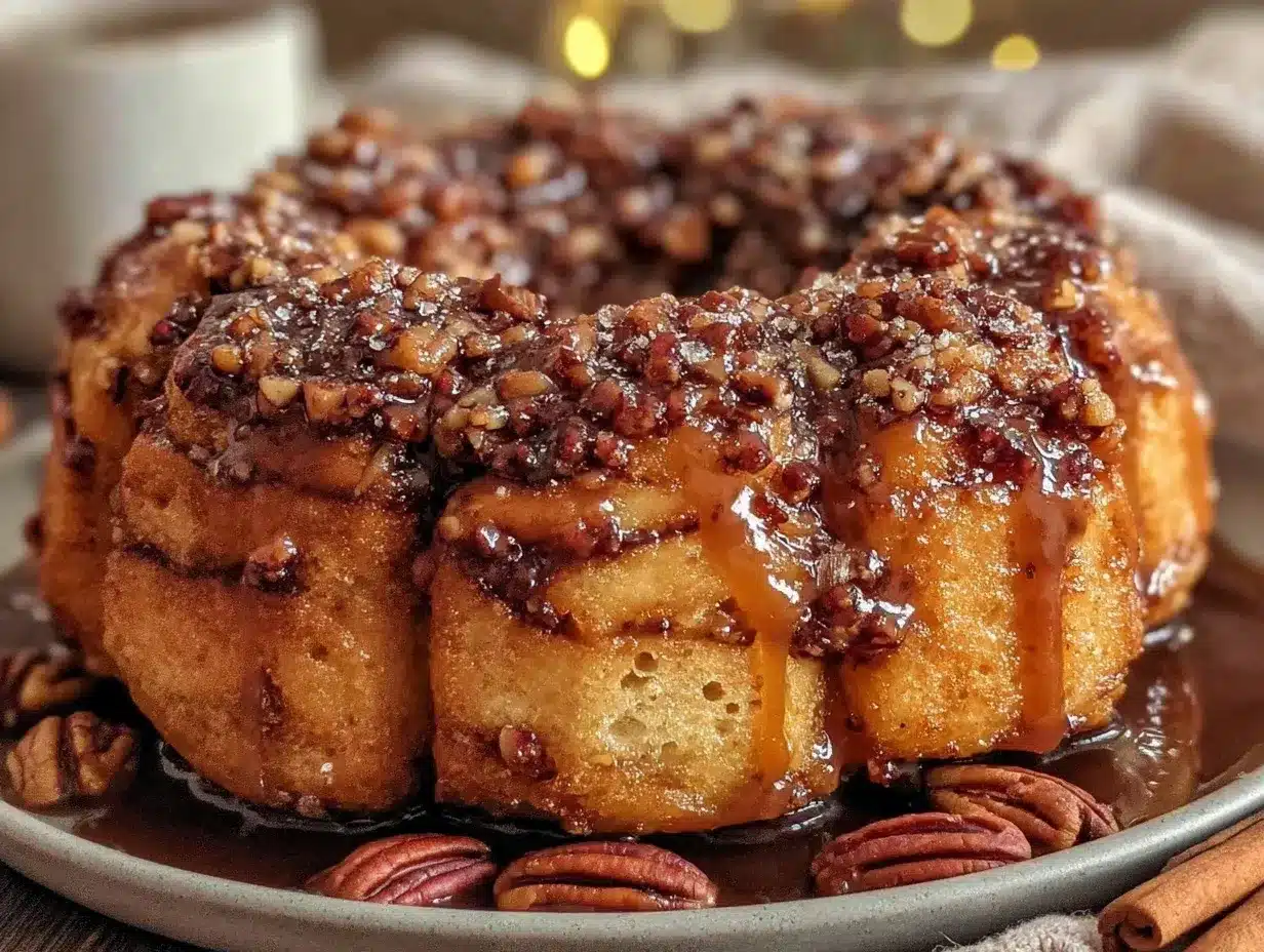 caramel pecan monkey bread preparation steps