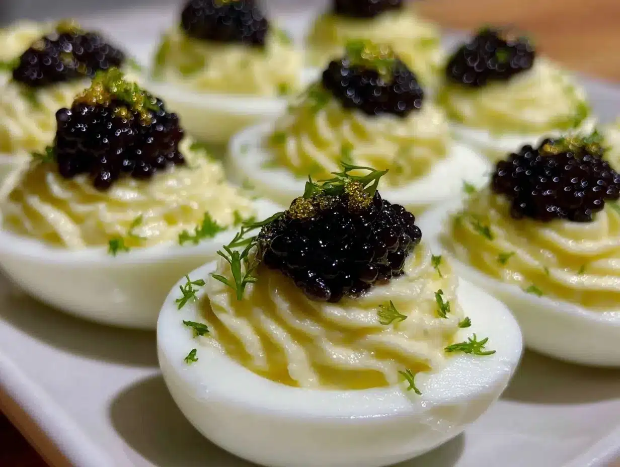 caviar deviled eggs preparation steps