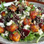 chickpea beet and feta salad - featured image