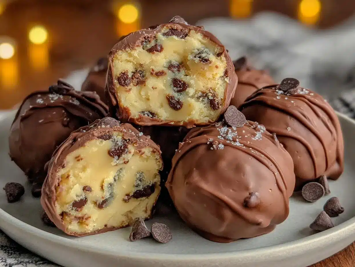 chocolate chip cookie dough truffles preparation steps