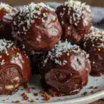 chocolate rum balls - featured image