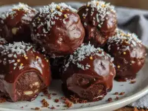 chocolate rum balls - featured image
