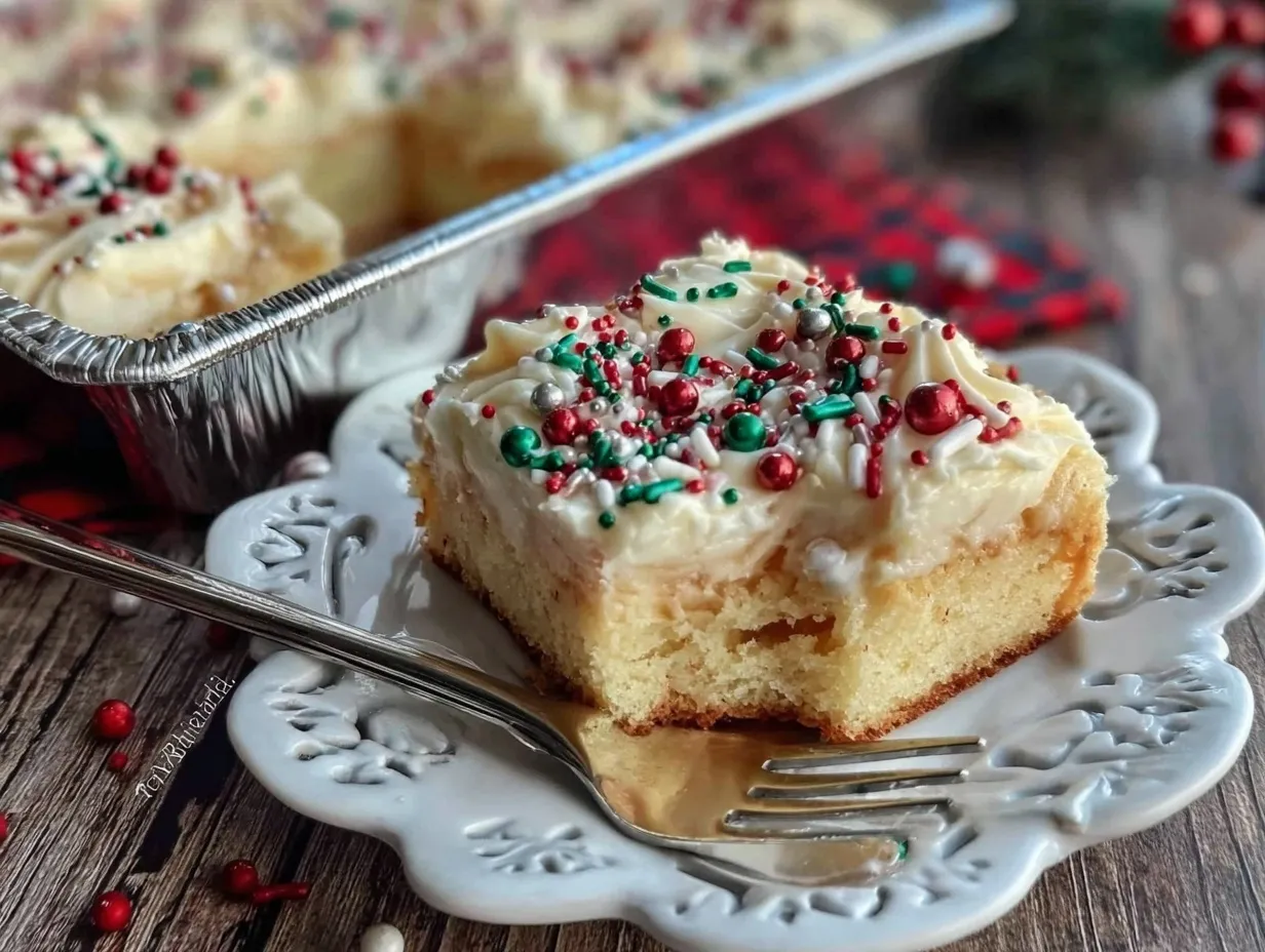 Christmas Sugar Cookie Bars preparation steps